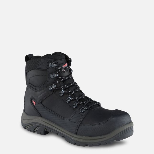 Men\'s Red Wing Tradesman 6-inch Side-Zip Waterproof Work Boots Black | IL250RLNV