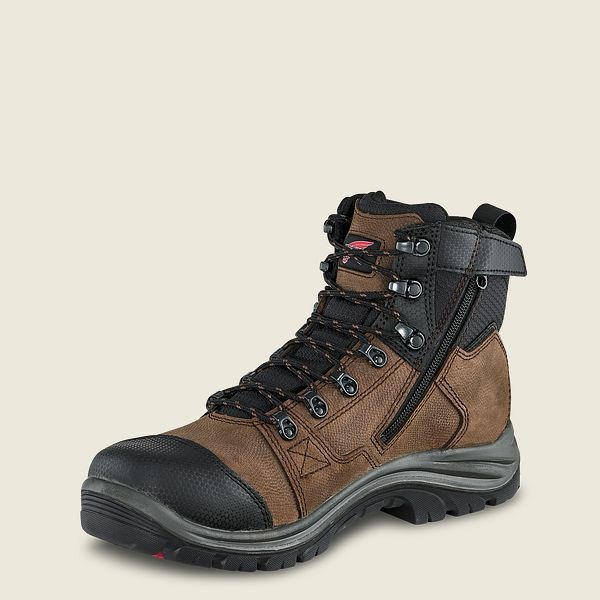 Men's Red Wing Tradesman 6-inch Waterproof Soft Toe Boot Work Boots Black | IL571ZCXR