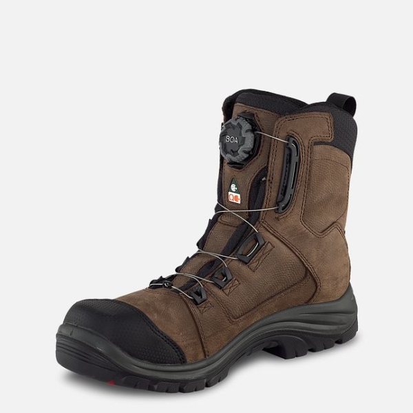 Men's Red Wing Tradesman 8-inch BOA® CSA Waterproof Shoes Brown | IL947UXEZ