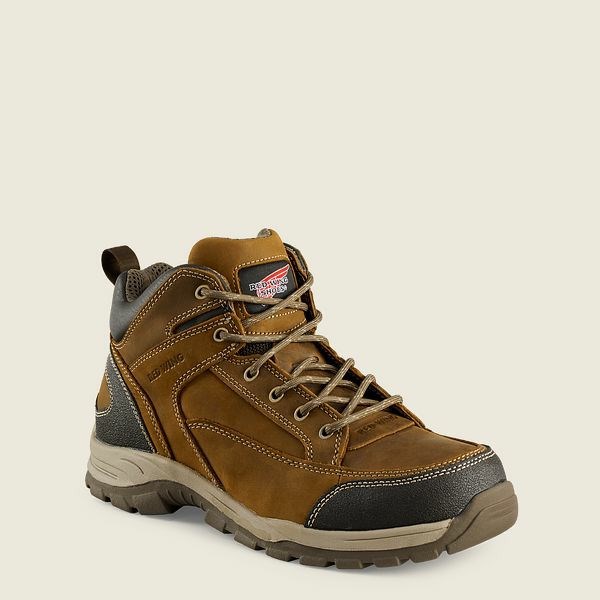 Men\'s Red Wing TruHiker 5-inch Safety Toe Hiking Boots Brown | IL713BRCQ