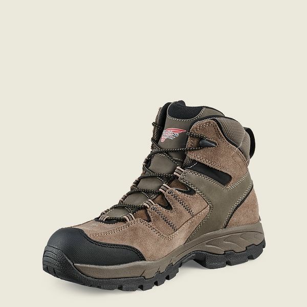 Men's Red Wing TruHiker 6-inch Waterproof Safety Toe Hiking Boots Grey | IL673NWFT