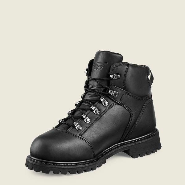 Men's Red Wing TruWelt 6-inch Waterproof Safety Toe Boot Work Boots Black | IL291MOYB