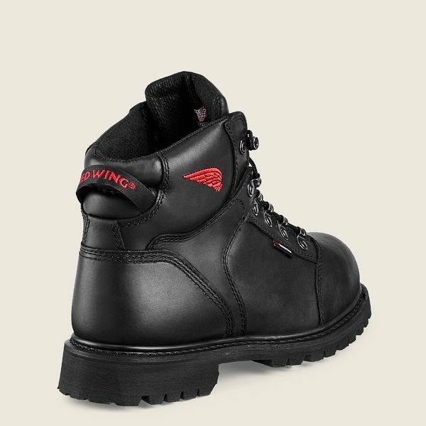 Men's Red Wing TruWelt 6-inch Waterproof Boot Safety Toe Boots Black | IL718EIQY