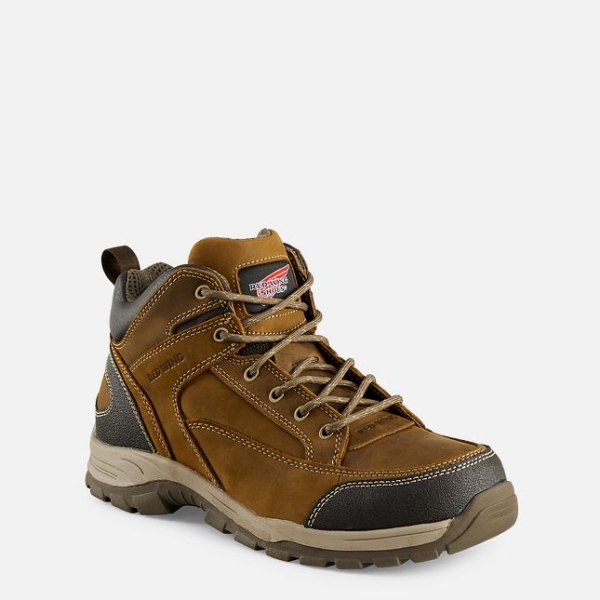 Men\'s Red Wing Truhiker 5-inch Hiker Safety Shoes Brown | IL187RXHS