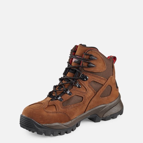 Men's Red Wing Truhiker 6-inch Waterproof Hiker Work Boots Brown | IL852XPMW