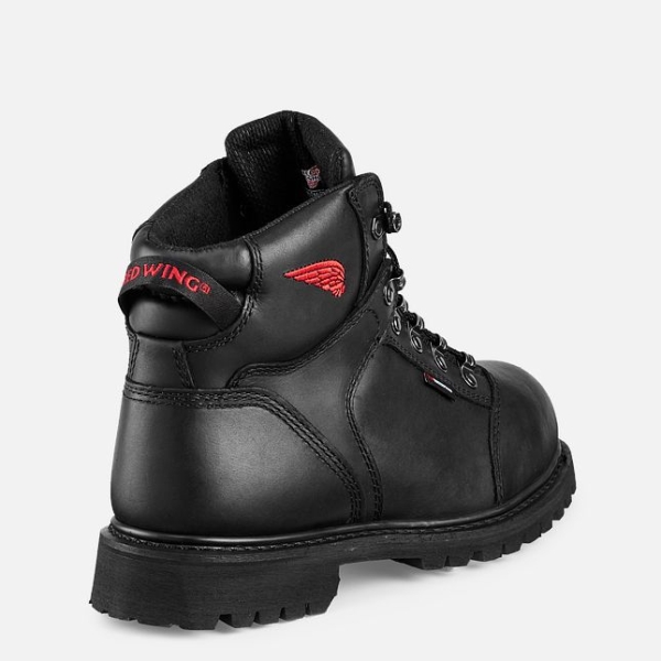 Men's Red Wing Truwelt 6-inch Waterproof Safety Shoes Black | IL298CIRX