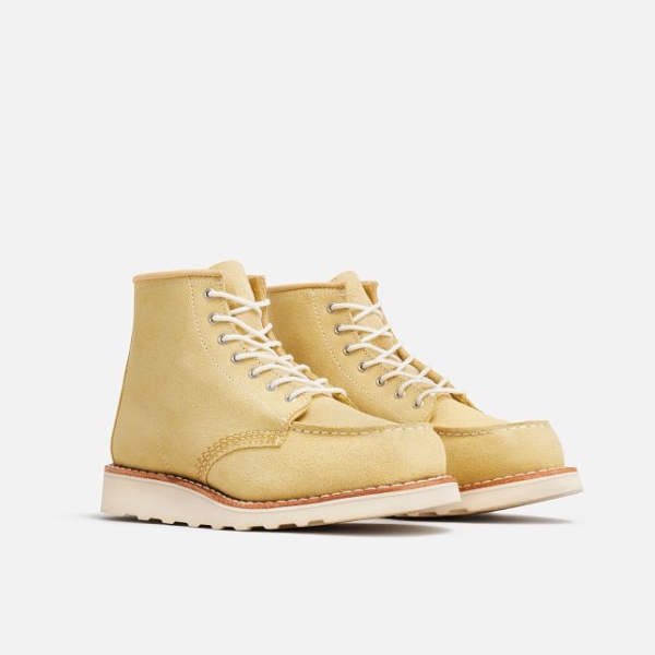 Women's Red Wing 6-Inch Short in Butter Abilene Leather Heritage Boots Cream | IL205WUBI