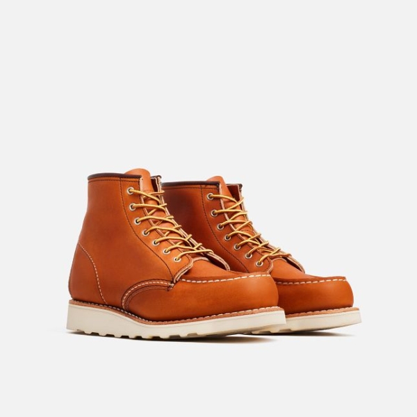 Women's Red Wing 6-Inch Short in Oro Legacy Leather Heritage Boots Orange | IL875XFSV