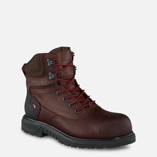 Women\'s Red Wing Brnr XP 6-inch Waterproof Safety Shoes Brown | IL152WITU