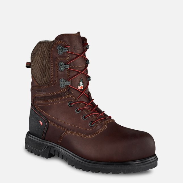 Women\'s Red Wing Brnr XP 8-inch Waterproof CSA Work Boots Brown | IL650ZOFJ