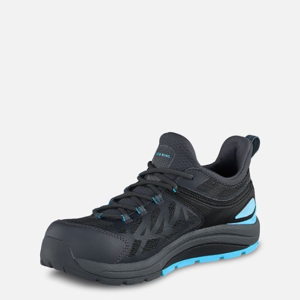 Women's Red Wing Cooltech™ Athletics Safety Shoes Black / Blue | IL182VYZR