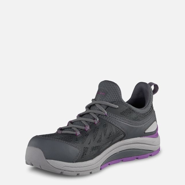 Women's Red Wing Cooltech™ Athletics Safety Toe Work Shoes Grey / Purple | IL518QJUG