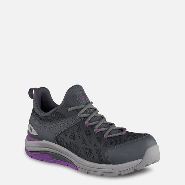 Women\'s Red Wing Cooltech™ Athletics Safety Toe Work Shoes Grey / Purple | IL518QJUG