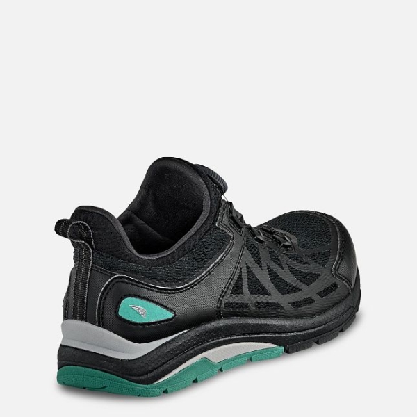 Women's Red Wing Cooltech™ Athletics Safety Toe Work Shoes Black / Turquoise | IL798ONZU