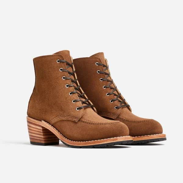 Women's Red Wing Heeled in Clove Acampo Leather Heritage Boots Brown | IL187VTXQ