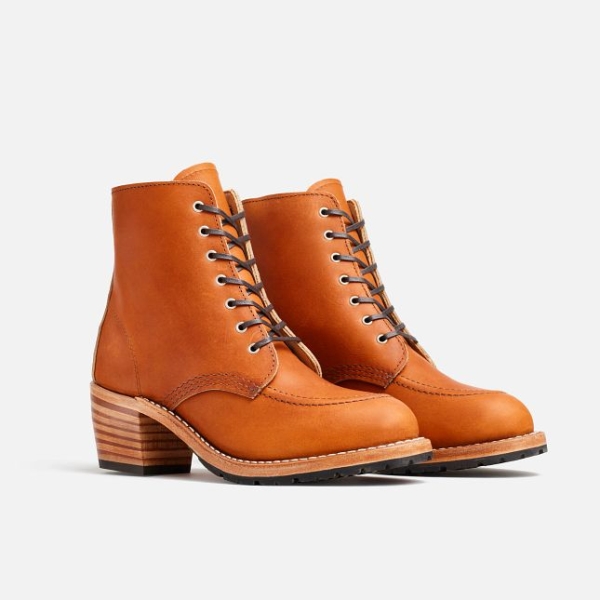 Women's Red Wing Heeled in Oro Legacy Leather Heritage Boots Brown | IL820AWFD