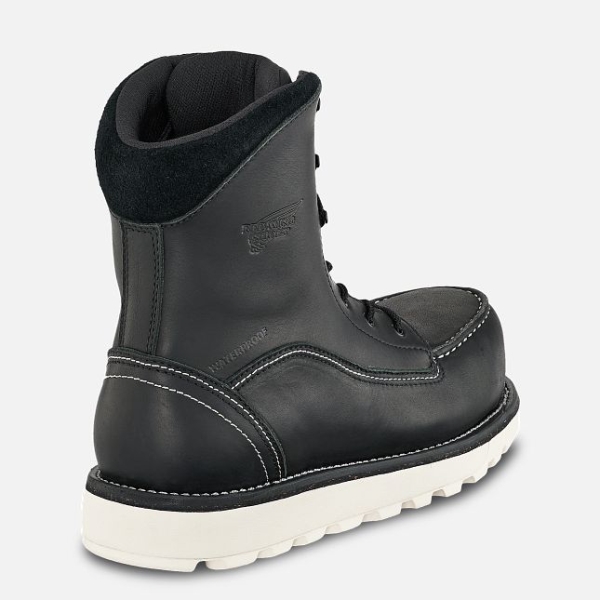 Women's Red Wing Traction Tred Lite 8-inch Waterproof CSA Waterproof Shoes Black | IL608BYXR