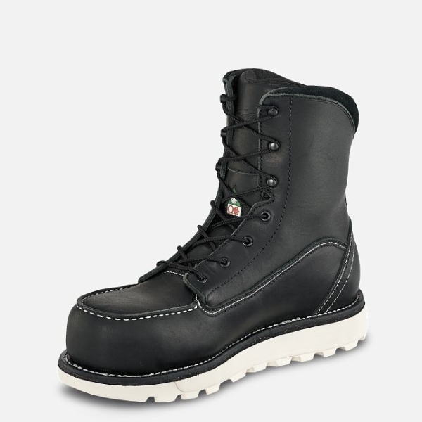 Women's Red Wing Traction Tred Lite 8-inch Waterproof CSA Waterproof Shoes Black | IL608BYXR