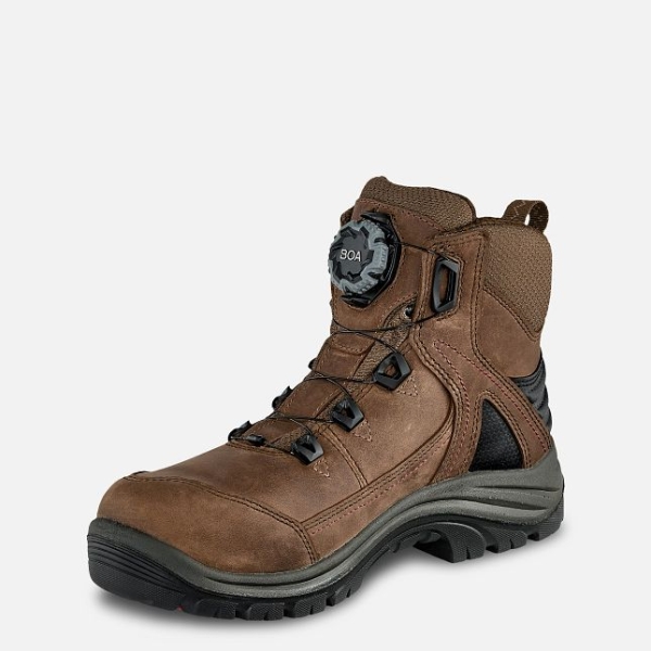 Women's Red Wing Tradeswoman 6-inch Waterproof Safety Shoes Brown | IL290UFEN