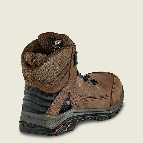 Women's Red Wing Tradeswoman 6-inch Waterproof Soft Toe Boots Brown | IL549VIRE