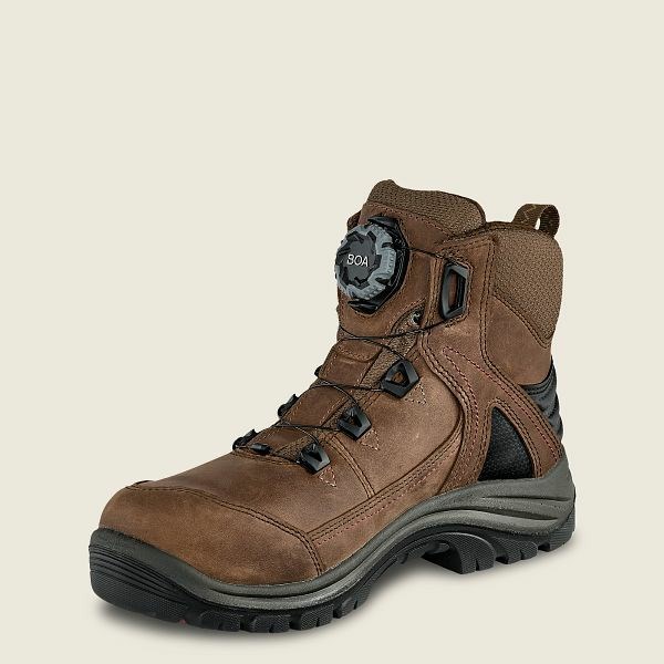 Women's Red Wing Tradeswoman 6-inch Waterproof Soft Toe Boots Brown | IL549VIRE