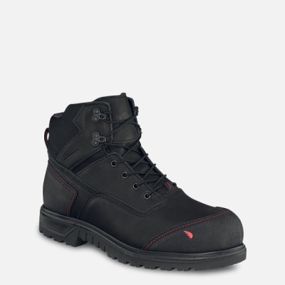 Men's Red Wing Brnr XP 6-inch Waterproof Safety Shoes Black | IL491GBRV