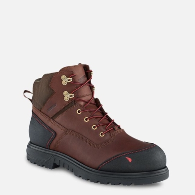 Men's Red Wing Brnr XP 6-inch Waterproof Work Boots Brown | IL905XRHN