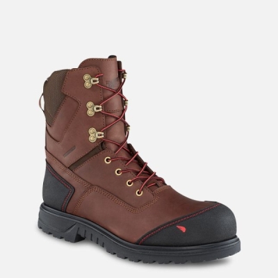 Men's Red Wing Brnr XP 8-inch Insulated, Waterproof Work Boots Brown | IL294VXCH