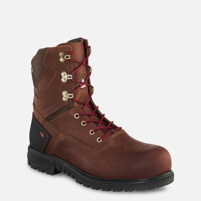 Men's Red Wing Brnr XP 8-inch Waterproof CSA Work Boots Brown | IL063AUXW