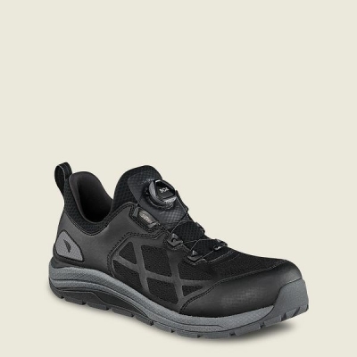 Men's Red Wing CoolTech Athletics Safety Toe Work Shoes Black | IL485JKGP