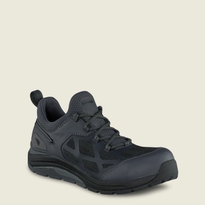 Men's Red Wing CoolTech Athletics Safety Toe Work Shoes Black | IL714OKRQ