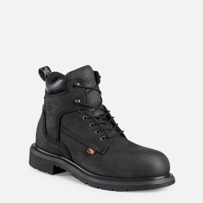 Men's Red Wing Dynaforce® 6-inch Waterproof Work Boots Black | IL317TNHF