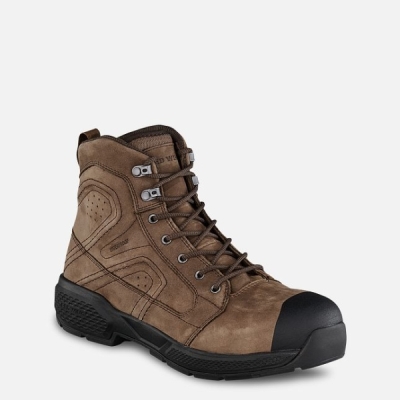 Men's Red Wing Exos Lite 6-inch Waterproof Safety Shoes Brown | IL298FJTE