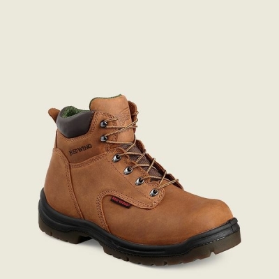 Men's Red Wing King Toe 6-inch Safety Toe Boot Work Boots Brown | IL765ZVFC