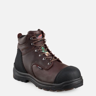 Men's Red Wing King Toe® 6-inch CSA Waterproof Shoes Brown | IL804WQIM
