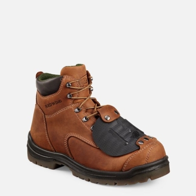 Men's Red Wing King Toe® 6-inch Metguard Work Boots Brown | IL361YFQN