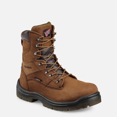 Men's Red Wing King Toe® 8-inch Waterproof Work Boots Brown | IL748LAUF