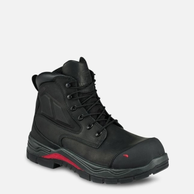 Men's Red Wing King Toe® Adc 6-inch Waterproof Safety Shoes Black | IL603XQGZ