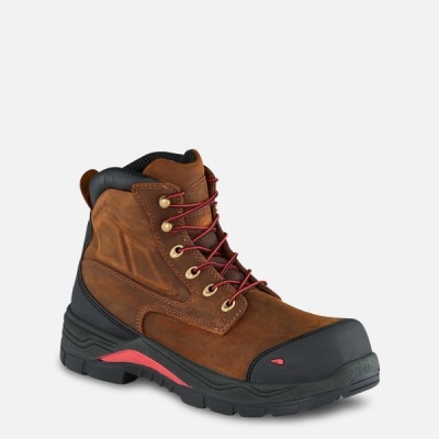 Men's Red Wing King Toe® Adc 6-inch Waterproof Work Boots Brown | IL950TNKZ