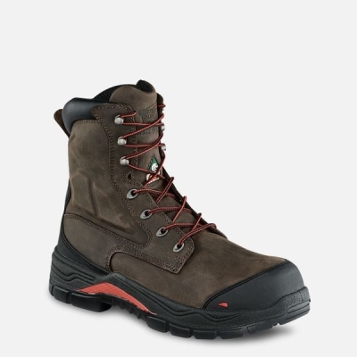Men's Red Wing King Toe® Adc 8-inch Insulated CSA Waterproof Shoes Brown | IL607QPWK