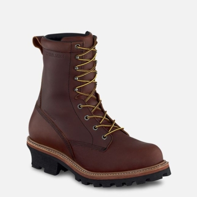 Men's Red Wing Loggermax 9-inch Insulated, Waterproof Logger Work Boots Brown | IL057VCAH