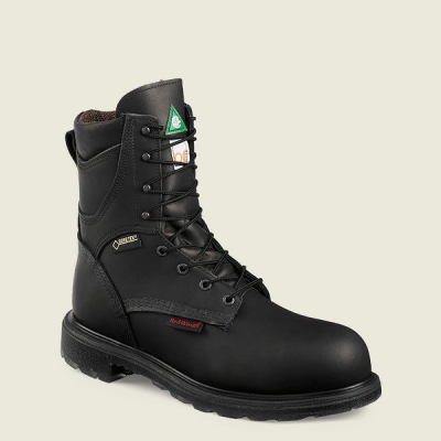 Men's Red Wing SuperSole 2.0 8-inch Insulated, Waterproof CSA Safety Toe Boot Work Boots Black | IL520VQMH