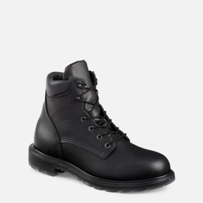 Men's Red Wing Supersole® 2.0 6-inch Work Boots Black | IL254PBMQ