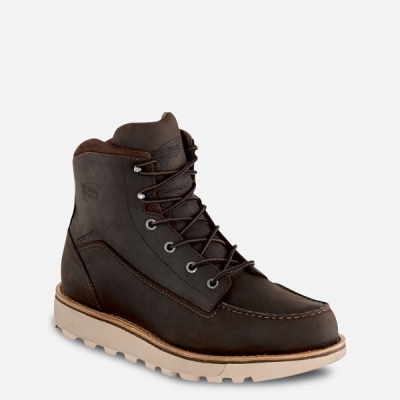 Men's Red Wing Traction Tred Lite 6-inch Waterproof Work Boots Brown | IL082EBYO