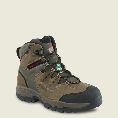 Men's Red Wing TruHiker 6-inch Waterproof CSA Safety Toe Hiking Boots Grey | IL129NGKX