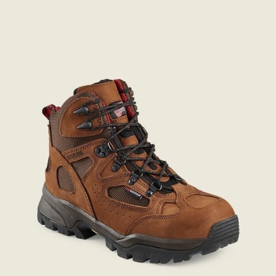 Men's Red Wing TruHiker 6-inch Waterproof Safety Toe Hiking Boots Brown | IL640UIGR