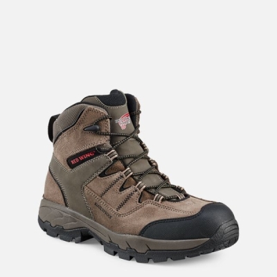 Men's Red Wing Truhiker 6-inch Waterproof Hiker Safety Shoes Grey | IL256LTHX