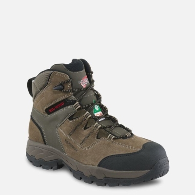 Men's Red Wing Truhiker 6-inch Waterproof CSA Hiker Safety Shoes Grey | IL790ONIM