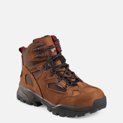 Men's Red Wing Truhiker 6-inch Waterproof Hiker Work Boots Brown | IL852XPMW